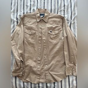 Wrangler western long sleeve shirt sz medium